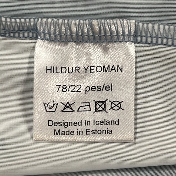 HILDUR YEOMAN The Off Shoulder Dress in Denim Patch - Picture 13 of 14